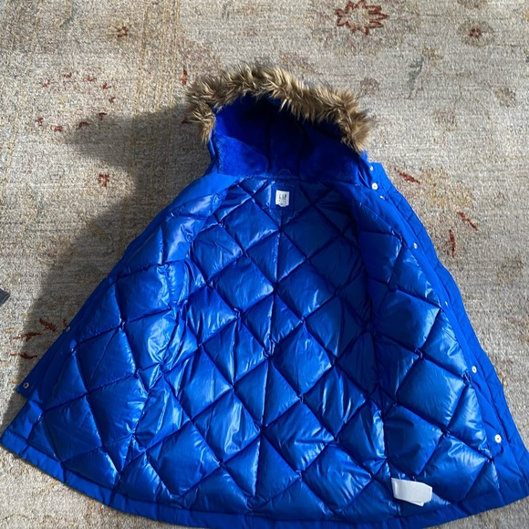 COPY - Gap Kids Girl Down Parka Coat Blue Size Large - Picture 5 of 7